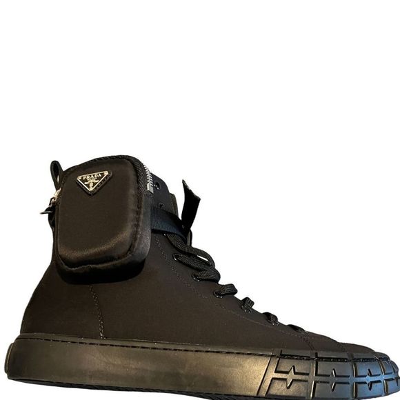High Top Sneakers with Removable Zipper Pouch